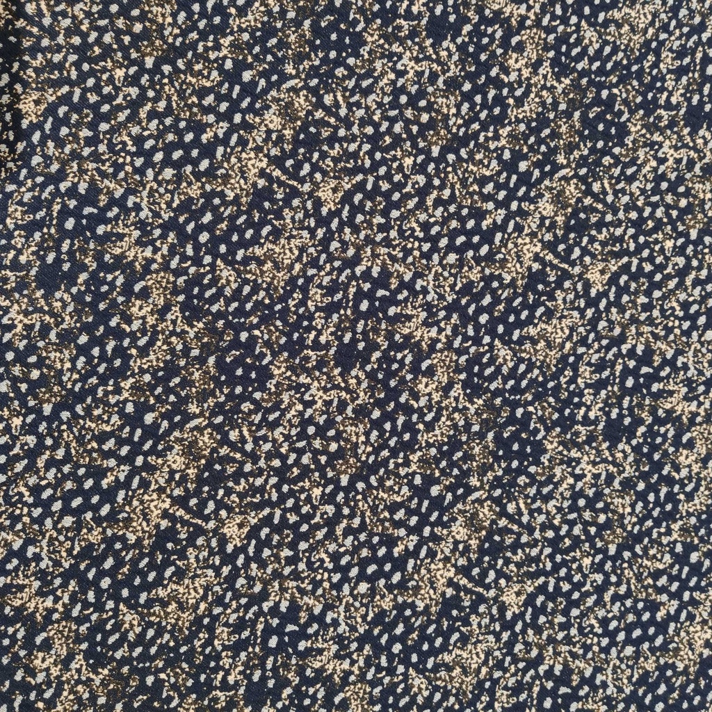 (PANTIN) 1 rouleau coton polyester polyamide bleu marine, beige [RT2,000004]